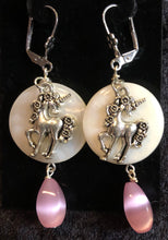 Load image into Gallery viewer, Unicorn on Paua Shell Earrings