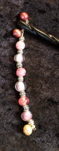 Load image into Gallery viewer, Pink Pearls Black Spiral Bone Hairstick