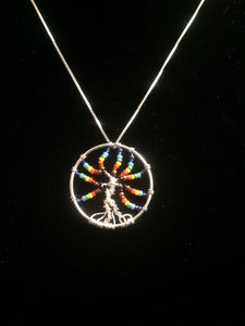 Inclusive Rainbow Tree of Life Necklace