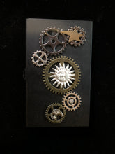 Load image into Gallery viewer, Celestial Clockwork Flat Black Business Card Case