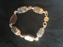 Load image into Gallery viewer, Plated Copper Wire Wrapped Agate Bead Bracelet