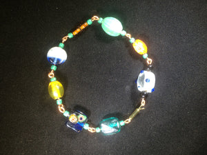 Glass Bead And Copper Bracelet III