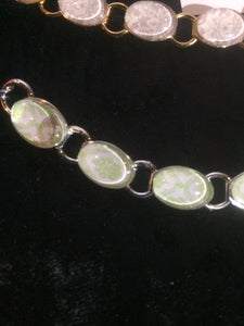 Dollhouse Wallpaper Glass Cabochon Bracelet