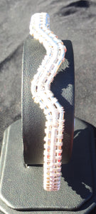 Woven Silver Wire Heartbeat Bracelet