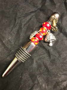 Wonderland Toadstools Stainless Steel Bottlestopper