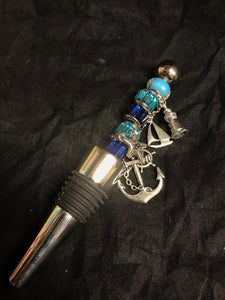 Sailing by the Lighthouse Stainless Steel Bottlestopper