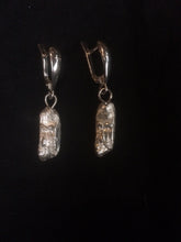 Load image into Gallery viewer, The iconic Appalachian image of the Forest Wizard (sometimes called the Man of the Forest) is molded from fine silver, dangling from stamped sterling silver leverback earrings. A companion necklace for this matching set can be found here (SKU 1NCK0007). 