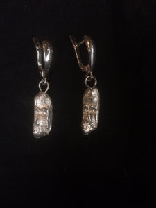 The iconic Appalachian image of the Forest Wizard (sometimes called the Man of the Forest) is molded from fine silver, dangling from stamped sterling silver leverback earrings. A companion necklace for this matching set can be found here (SKU 1NCK0007). 