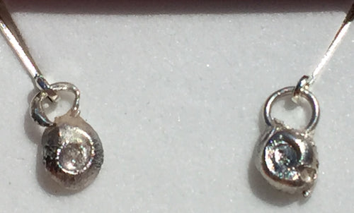 Florida Scrubsnail Fine Silver Leverback Earrings