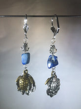 Load image into Gallery viewer, Sea Turtles and Lapis Earrings