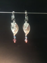 Load image into Gallery viewer, Leafy Faerie Leverback Earrings (Red Tone)