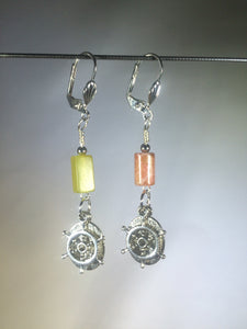 Port and Starboard Brass Leverback Earrings
