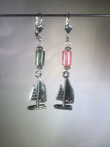 Port and Starboard Brass Leverback Earrings