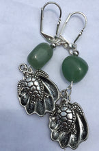 Load image into Gallery viewer, Sea Life Charms with Aventurine Leverback Earrings