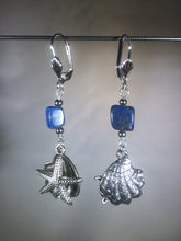 Load image into Gallery viewer, Sea Stars and Oysters with Lapis Earrings