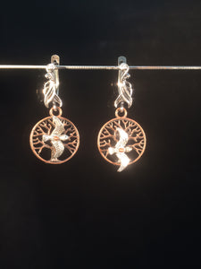 Birds Flying Around in a Tree Earrings