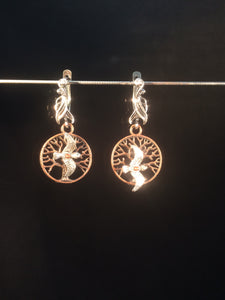 Birds Flying Around in a Tree Earrings