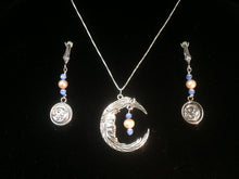 Load image into Gallery viewer, Earrings for Moon and Mother of Pearl Necklace