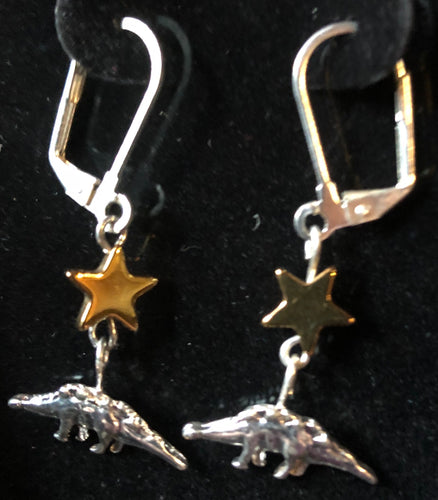 Stegosaur and Asteroid Earrings