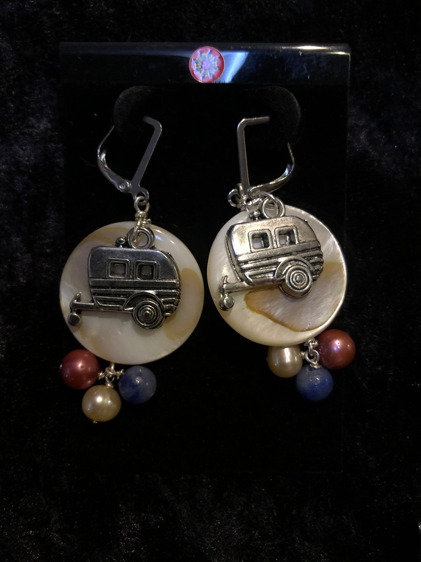 Camper with Pearls I Earrings