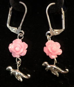 Therapods and Roses Earrings