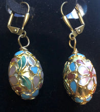 Load image into Gallery viewer, Antique Cloisonne Drop Earrings