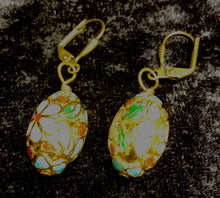 Load image into Gallery viewer, Antique Cloisonne Drop Earrings