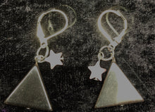 Load image into Gallery viewer, Hematite Triangle Drop Earrings