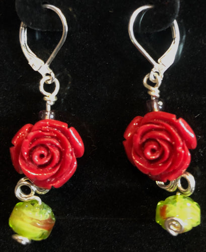 Stone Roses in the Garden Earrings