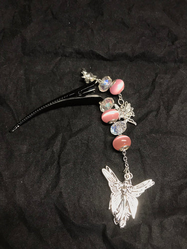 Pink Faeries Dangly Steel Hair Clip