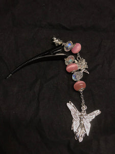 Pink Faeries Dangly Steel Hair Clip