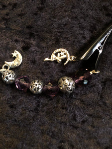 Fairy in the Moon Dangly Steel Hair Clip