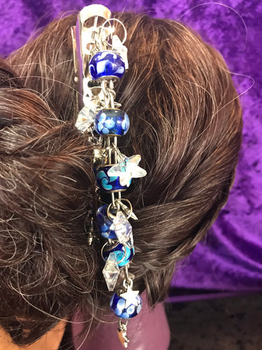 Starry Night Dangly Jumbo Steel Hair Clip