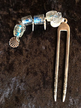 Load image into Gallery viewer, Scallops in Blue Pewter Hair Fork