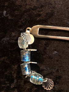 Scallops in Blue Pewter Hair Fork