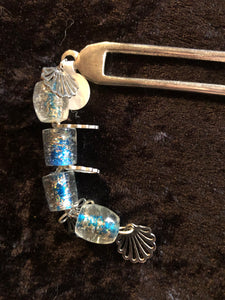 Scallops in Blue Pewter Hair Fork