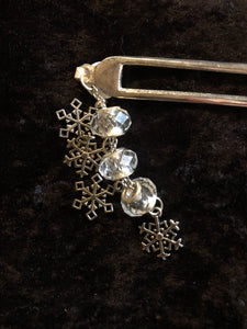 Icy Snowflakes Pewter Hair Fork