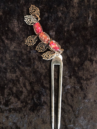 Autumn Leaves Pewter Hair Fork