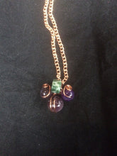 Load image into Gallery viewer, Botryoidal Amethyst and Agate Copper Wire Wrapped Necklace