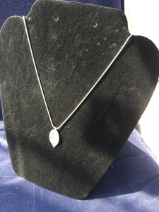 Black Mangrove Leaf Fine Silver Pendant