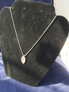 Black Mangrove Leaf Fine Silver Pendant