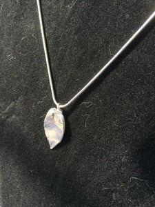 Black Mangrove Leaf Fine Silver Pendant
