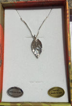 Load image into Gallery viewer, Black Mangrove Leaf Fine Silver Pendant