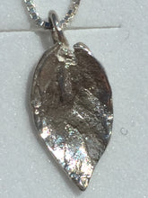 Load image into Gallery viewer, Black Mangrove Leaf Fine Silver Pendant