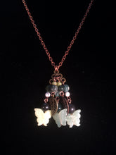 Load image into Gallery viewer, Butterflies and Leaves Chandeliers Necklace