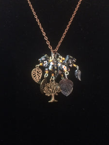 Leaves in Black Contrast Necklace