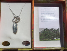 Load image into Gallery viewer, A single live oak leaf is molded from life out of fine silver, then set on an 18&quot; sterling chain in this necklace, which is part of the &quot;Naturally Coastal&quot; series depicting the flora, fauna, and cultural icons of the US Atlantic coastal ecosystems.
