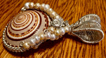 Load image into Gallery viewer, Cone Snail Woven into Fine Silver