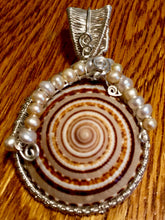 Load image into Gallery viewer, Cone Snail Woven into Fine Silver