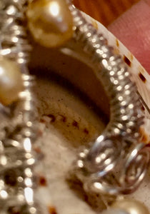 Cone Snail Woven into Fine Silver